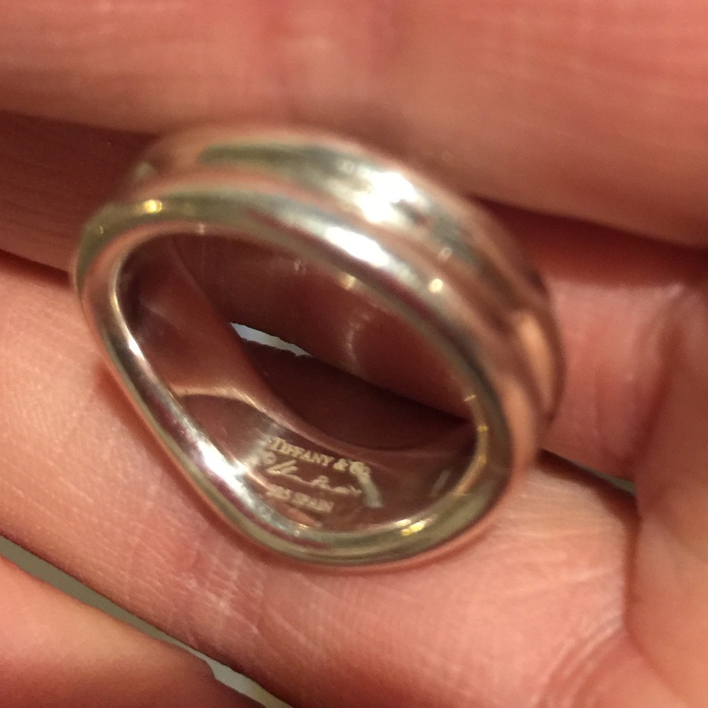 Tiffany & Co. Silver Double Band Ring - Picture 4 of 4